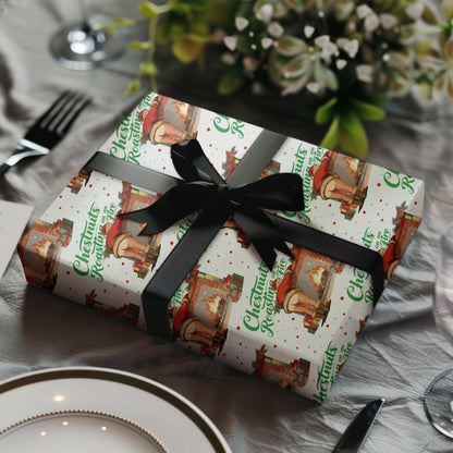 Playful Santa Christmas Gift Wrap Roll