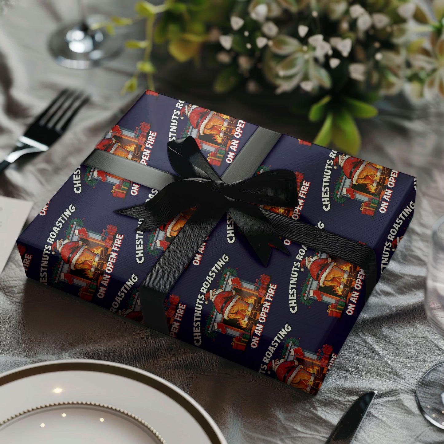 Santa Christmas Gift Wrap Roll