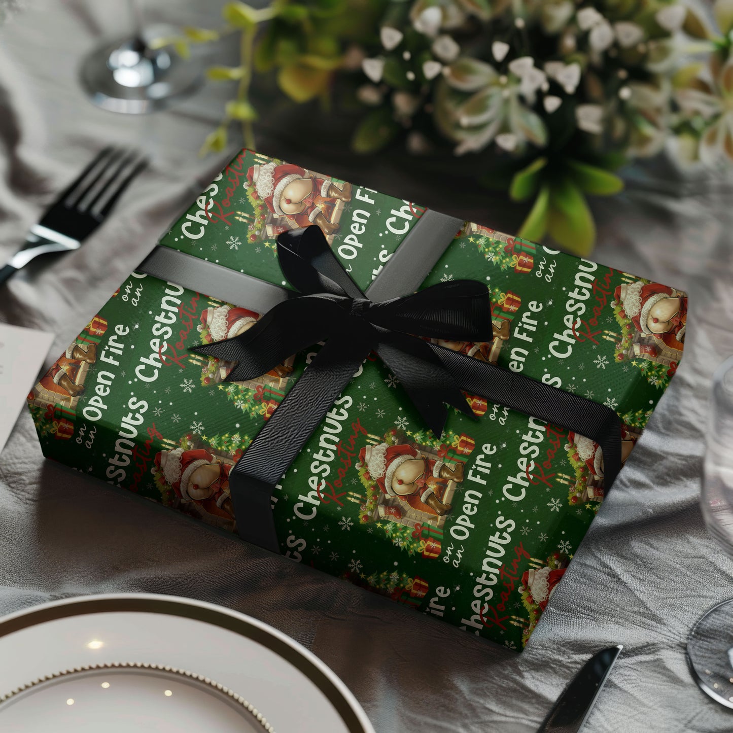 Funny Santa Wrapping Paper