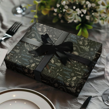 Gothic Christmas Wrapping Paper Gift