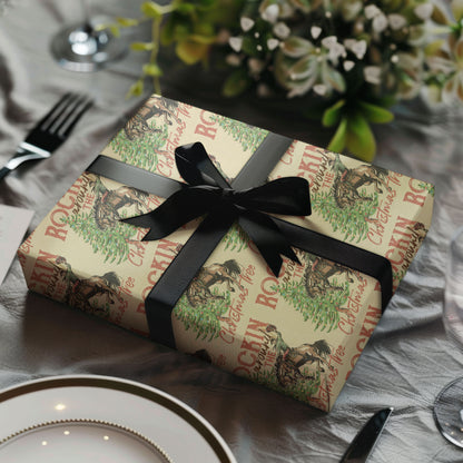 Retro Rocking Around The Christmas Tree Wrapping Paper