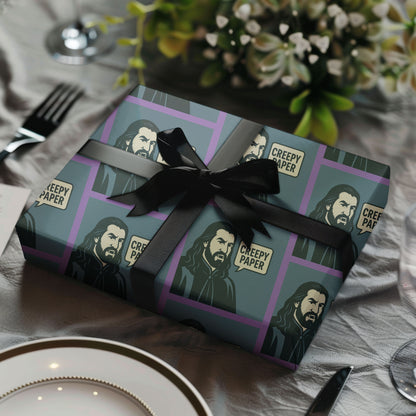 Creepy Paper Wrapping Paper, Nandor from What we do in the Shadows Show, Gift Wrap for Fans