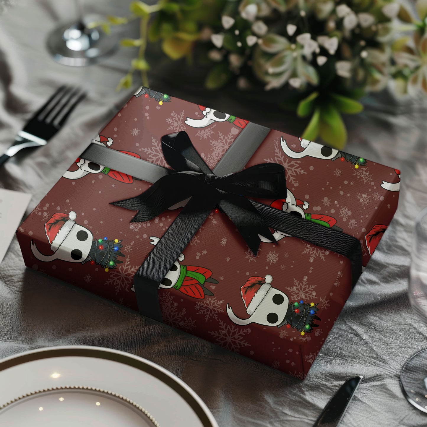 Gaming Christmas Gift Wrap Hollow Knight Silksong Holiday Roll