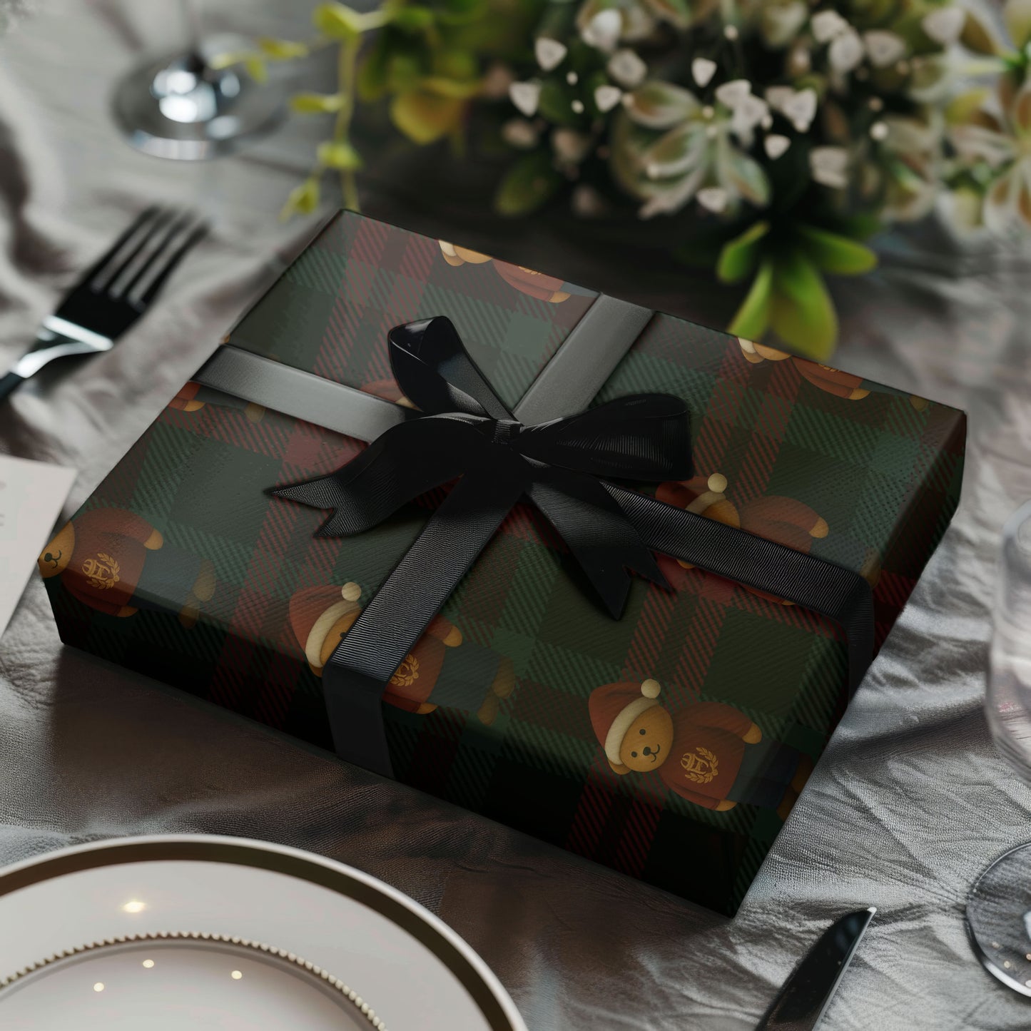 Christmas Teddy Bear Wrapping Paper