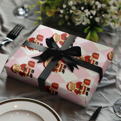 Santa Bear Christmas Wrapping Paper