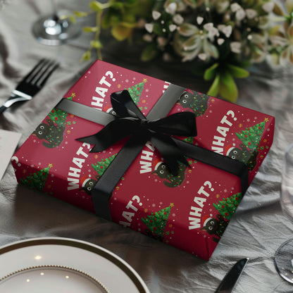 Funny Black Cat Holiday Gift Wrap