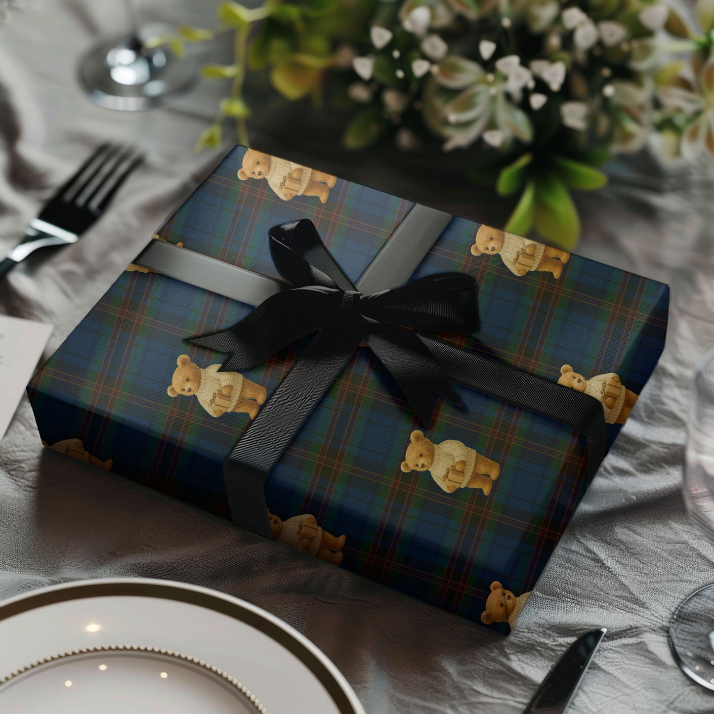 Bear Christmas Gifts Wrapping Paper