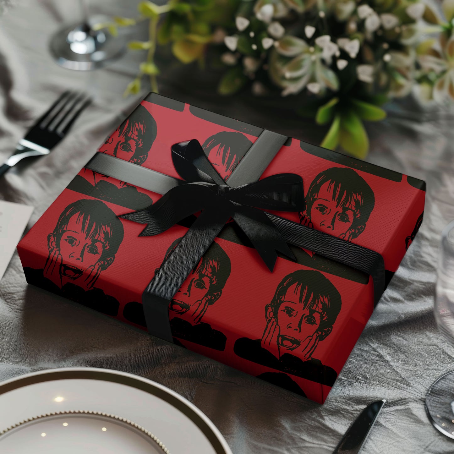 Home Alone Christmas Wrapping Paper, Macaulay Culkin, 90s Christmas Movie Wrap Gifts