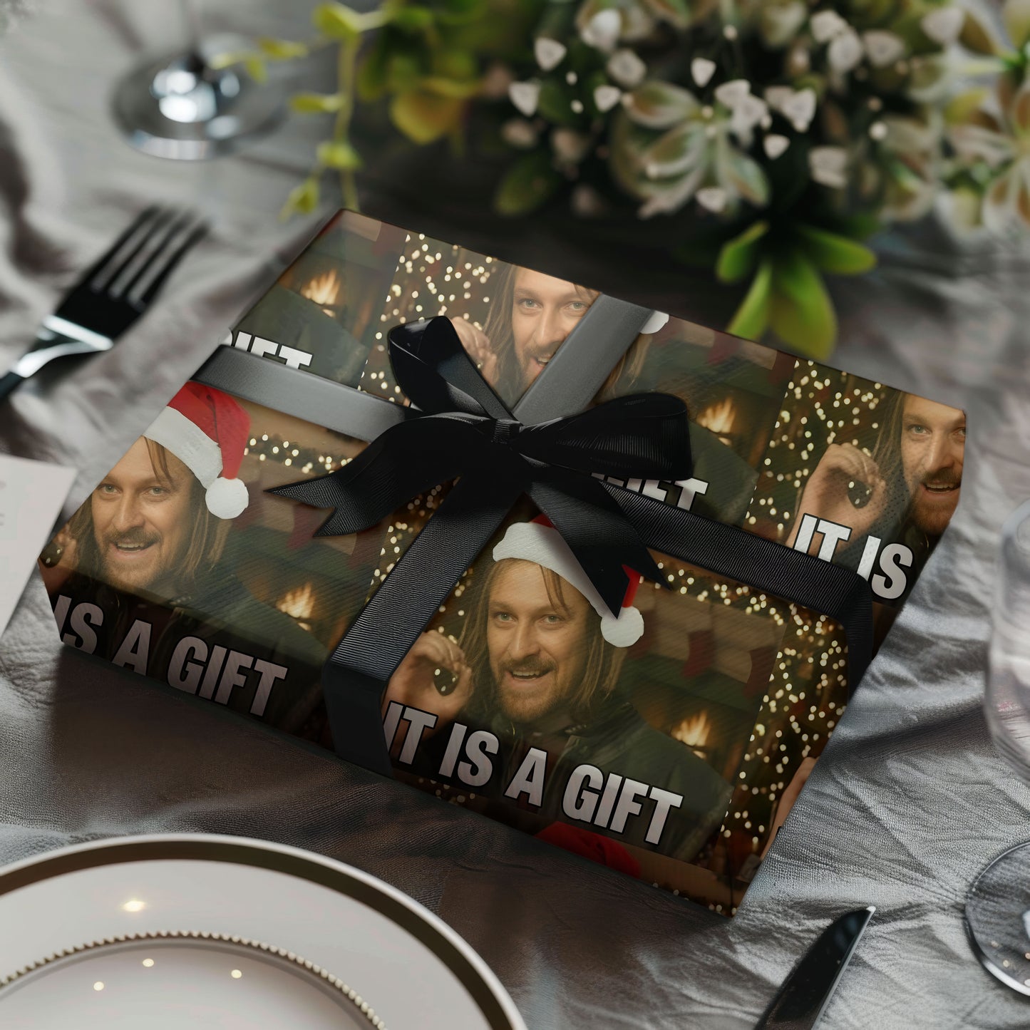 It's A Gift Wrapping Paper Sheet, Funny Meme Christmas Movies Wrapping, Xmas Gift Wrap