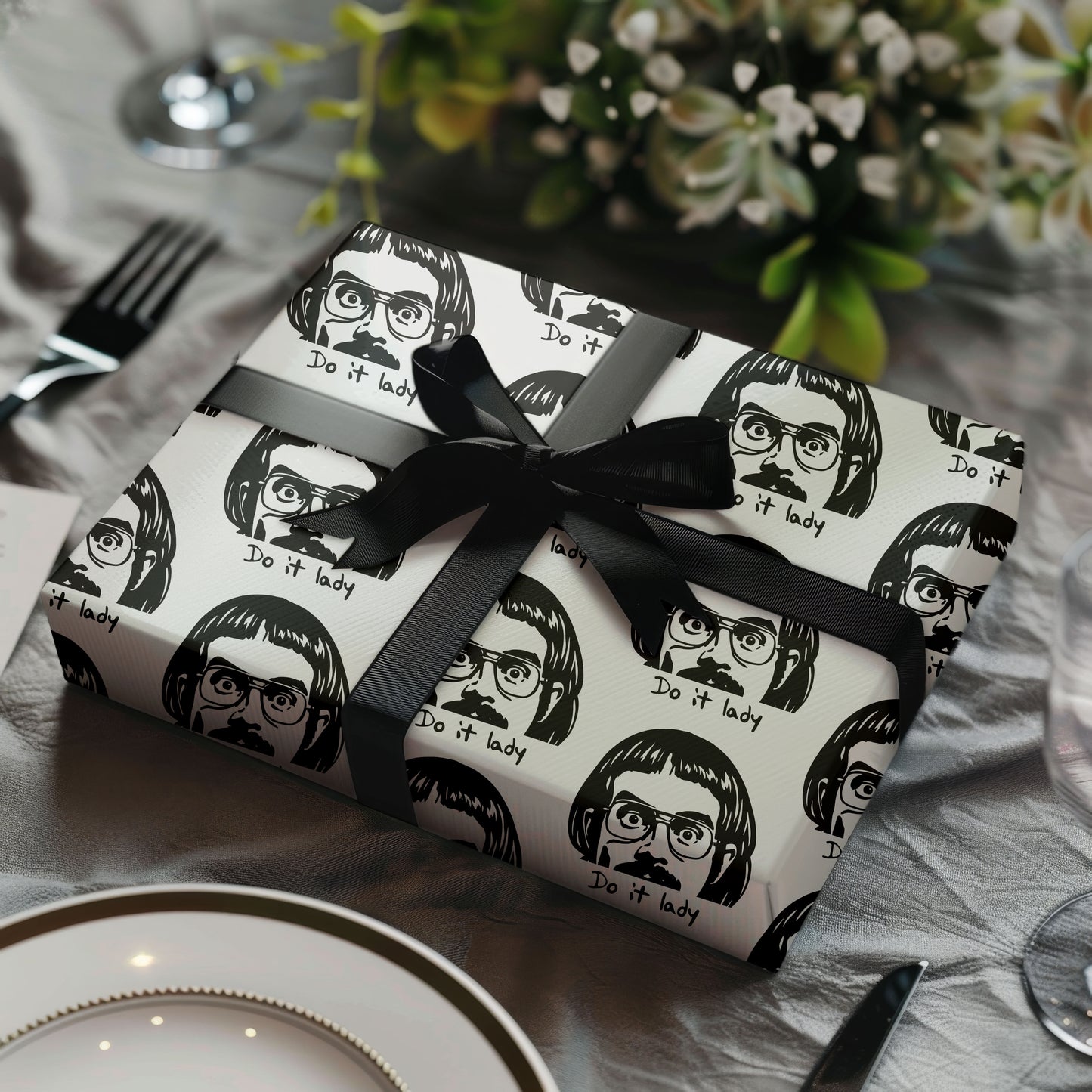 Do It Lady Wrapping Paper, Chit Birthday, christmas Wrapping Gift
