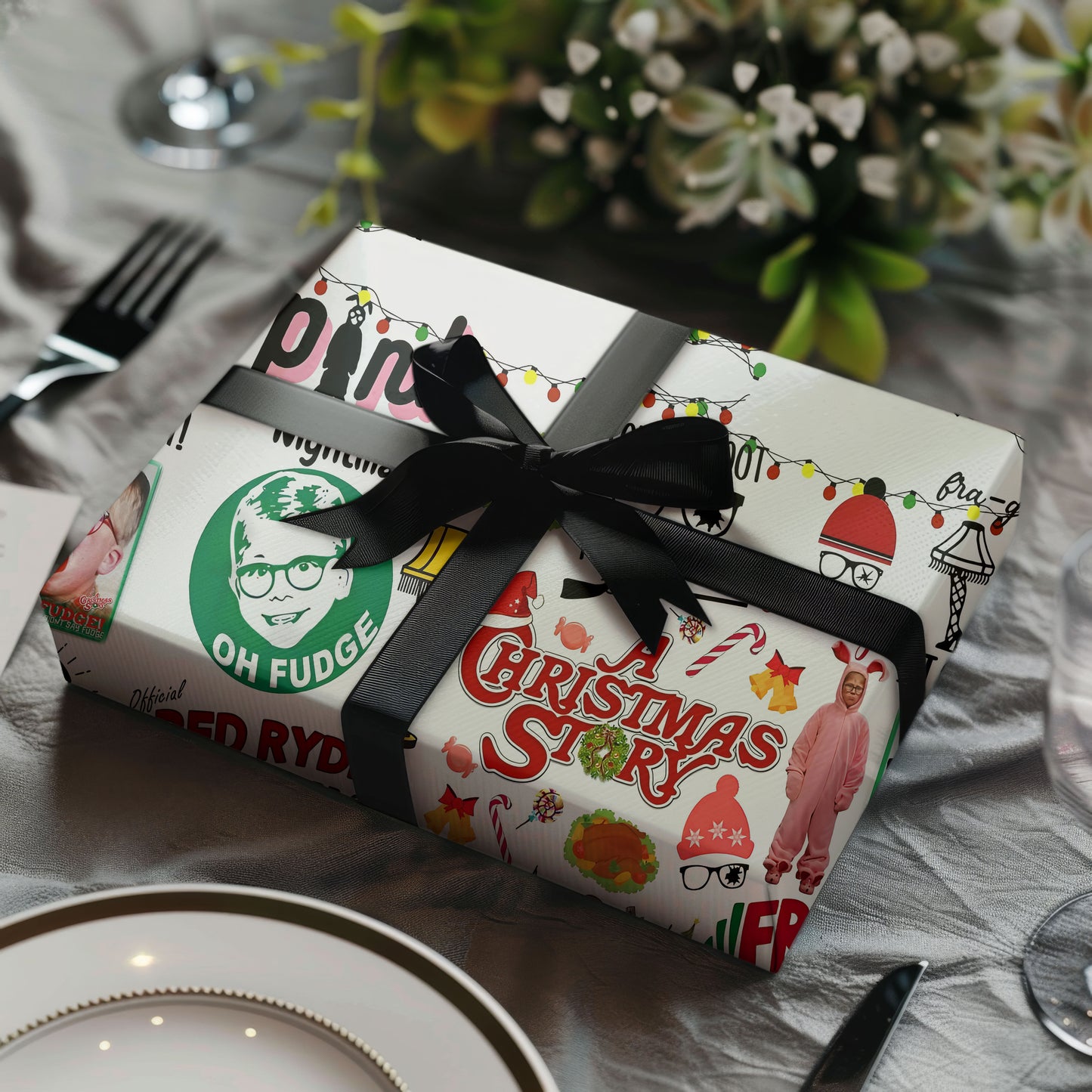 A Christmas Story Wrapping Paper, You'll Shoot Your Eye Out Christmas wrapping