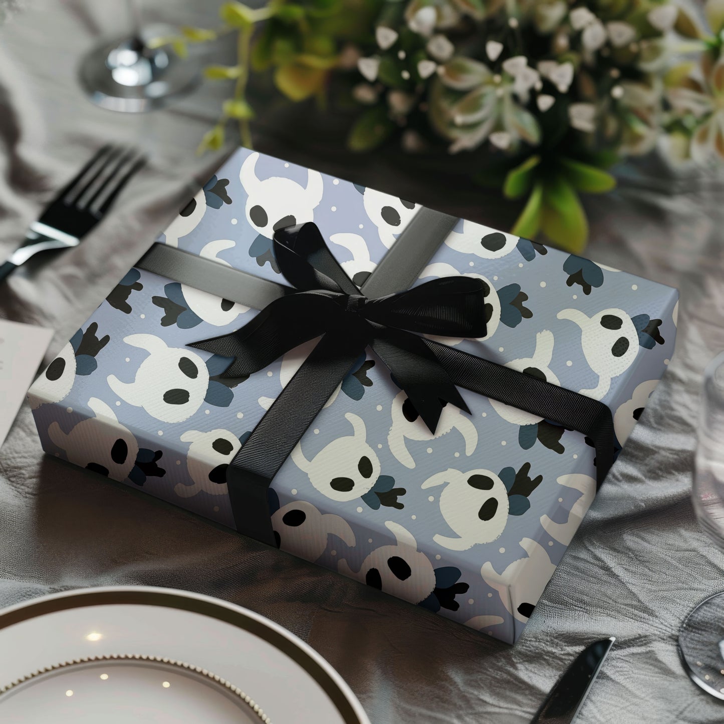 Silksong Wrapping Paper Roll Hollow Knight Gothic Xmas Wrap