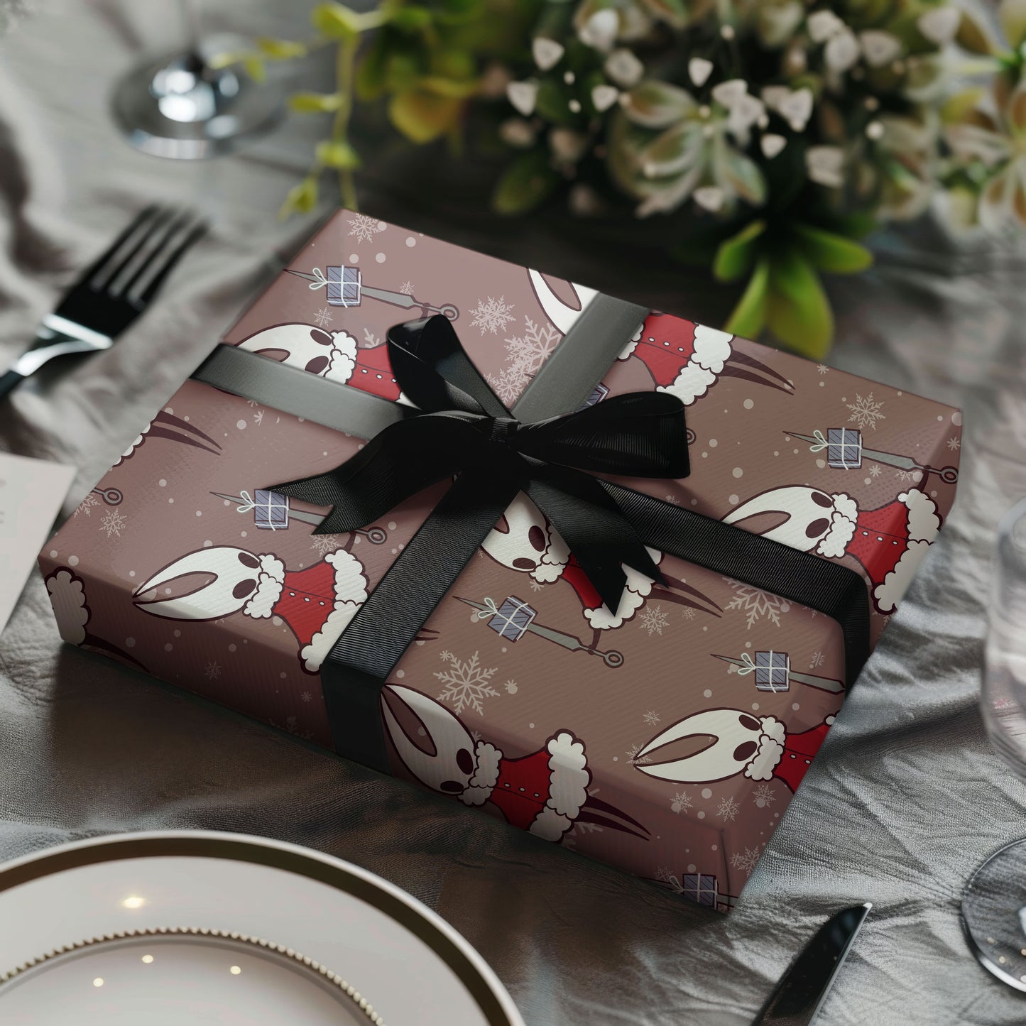 Hollow Knight Silksong Gaming Wrapping Paper Gothic Xmas Roll