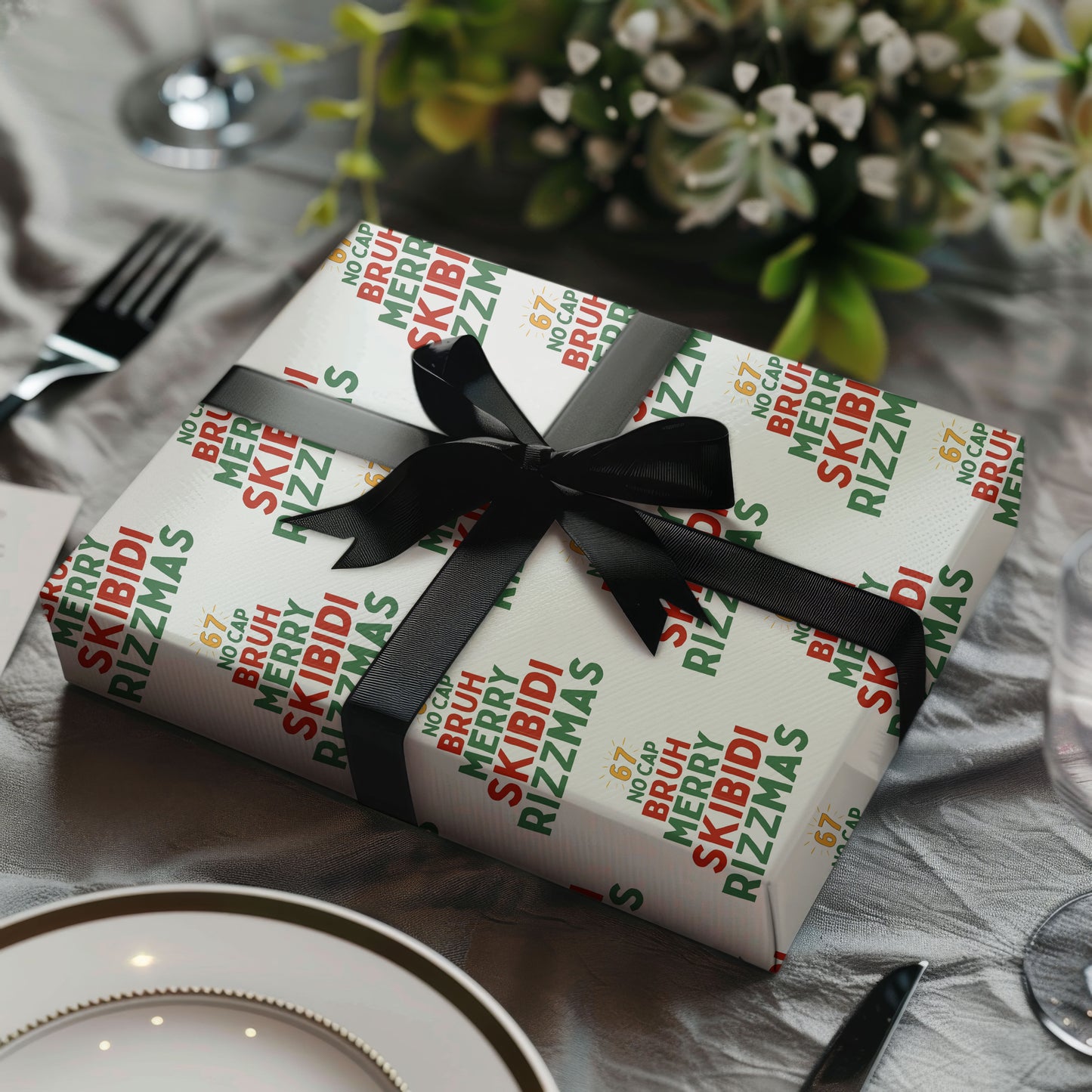 Skibidi Rizzmas 67 Wrapping Paper