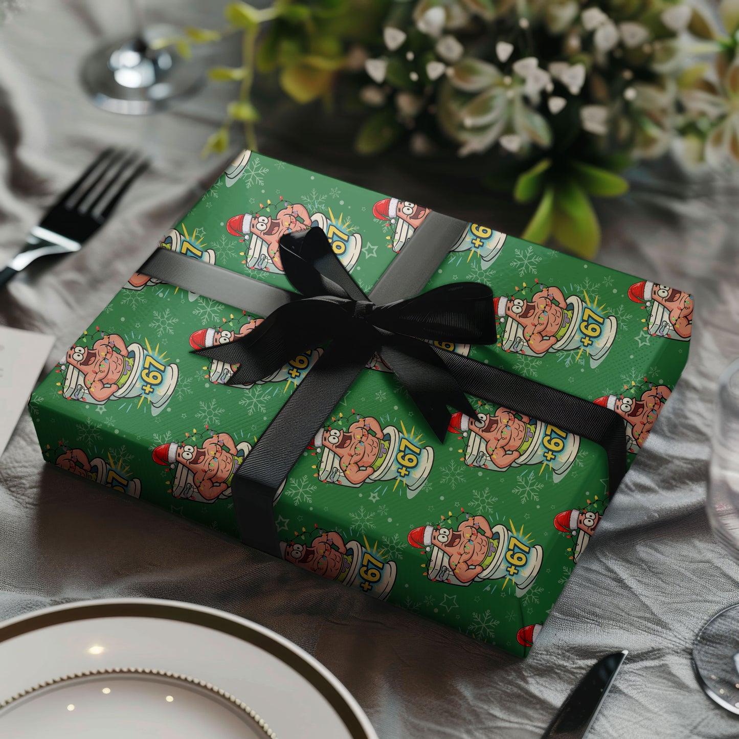 67 Patrick Star Christmas Wrapping Paper