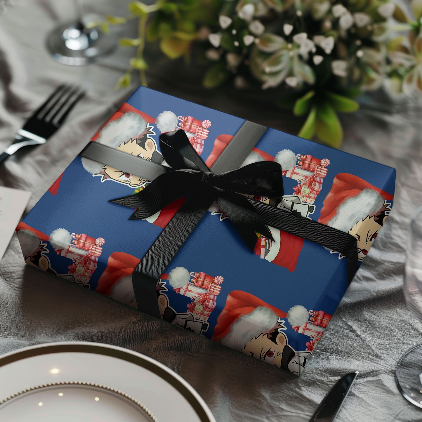 Jujutsu Kaisen Santa Christmas Wrapping Paper
