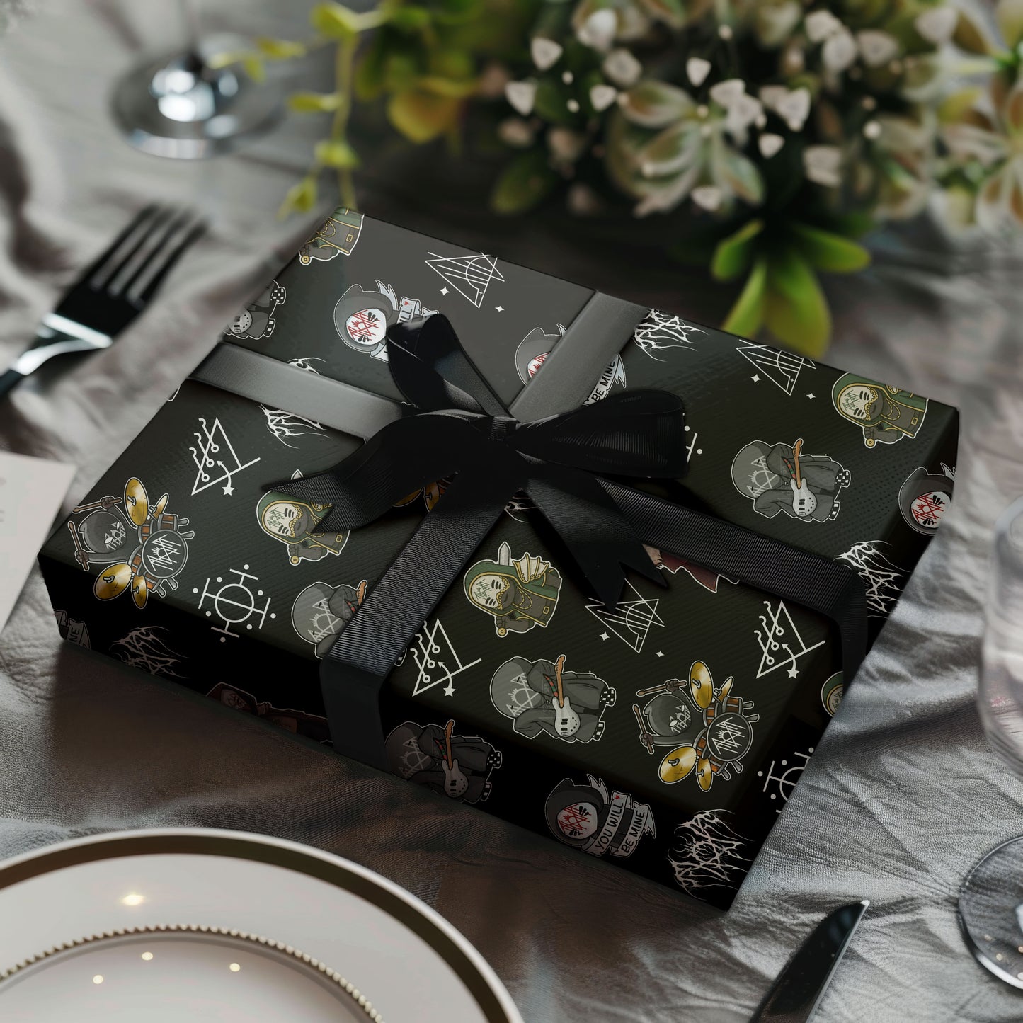 Sleep Token Christmas Wrapping Paper Roll