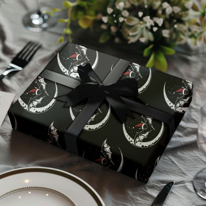 Bat Santa Christmas Wrapping Paper