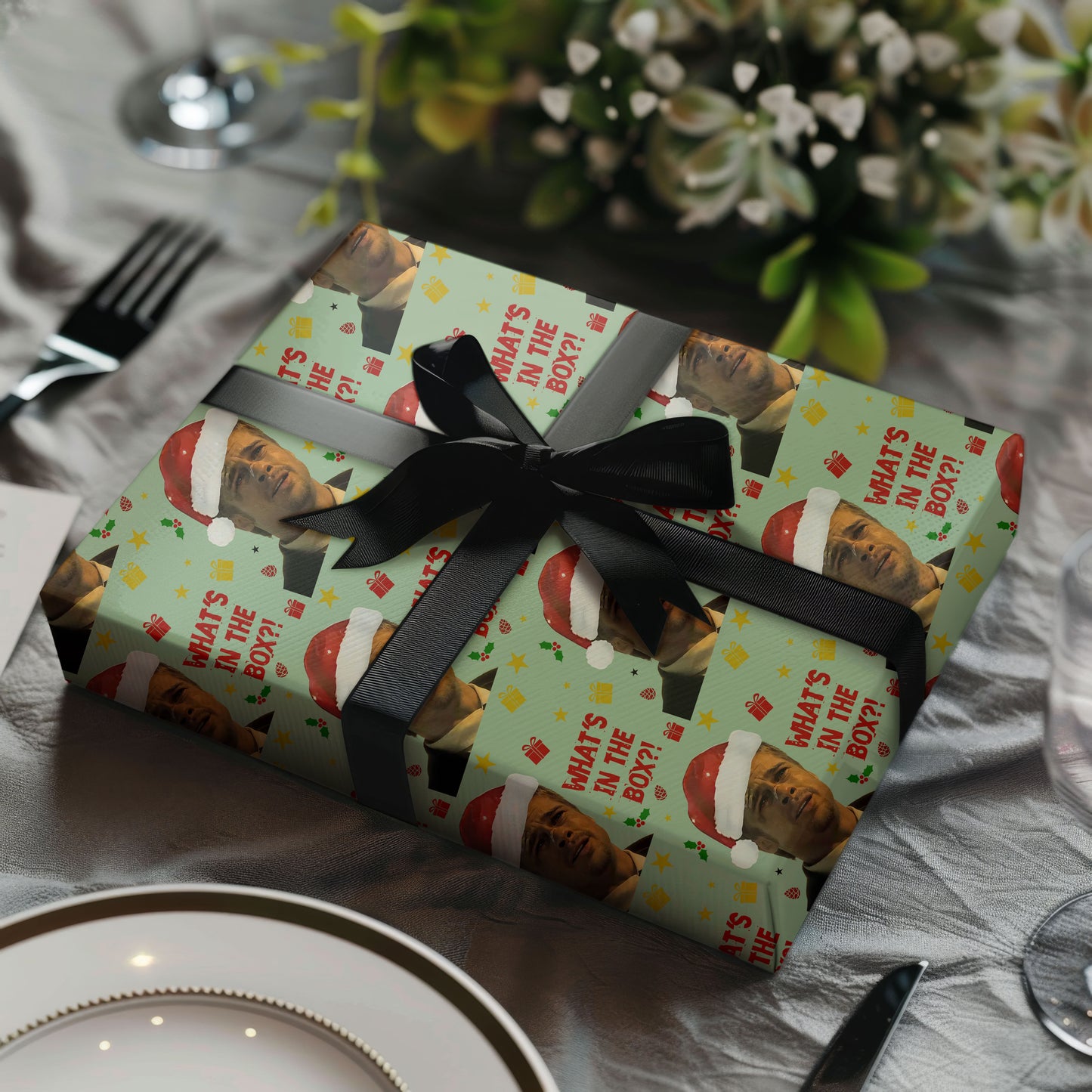 What's In the Box Wrapping Paper Christmas Gift