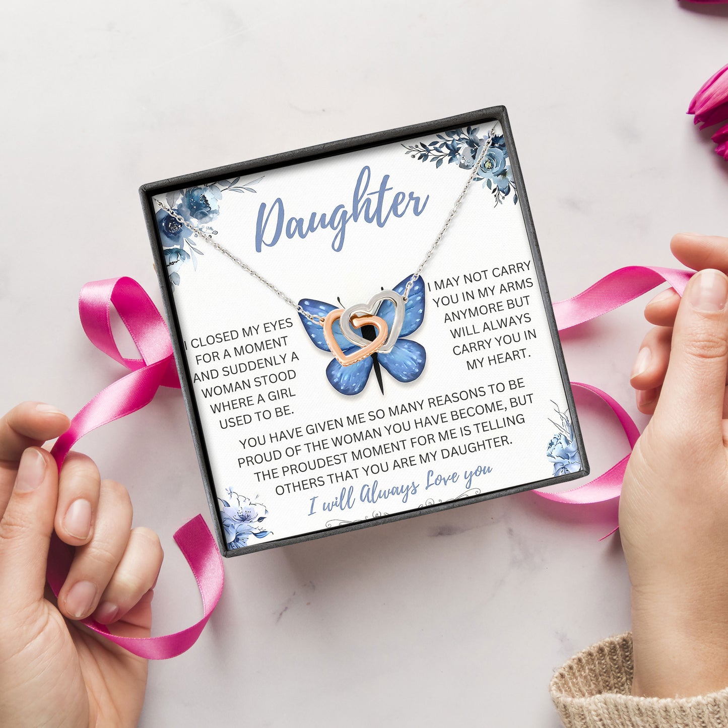 To My Daughter Necklace Mother's Day Gifts