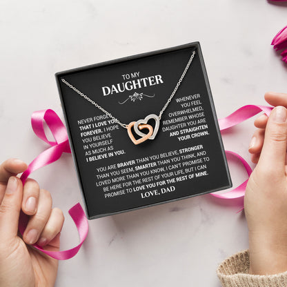 To My Daughter Necklace Gifts From Dad