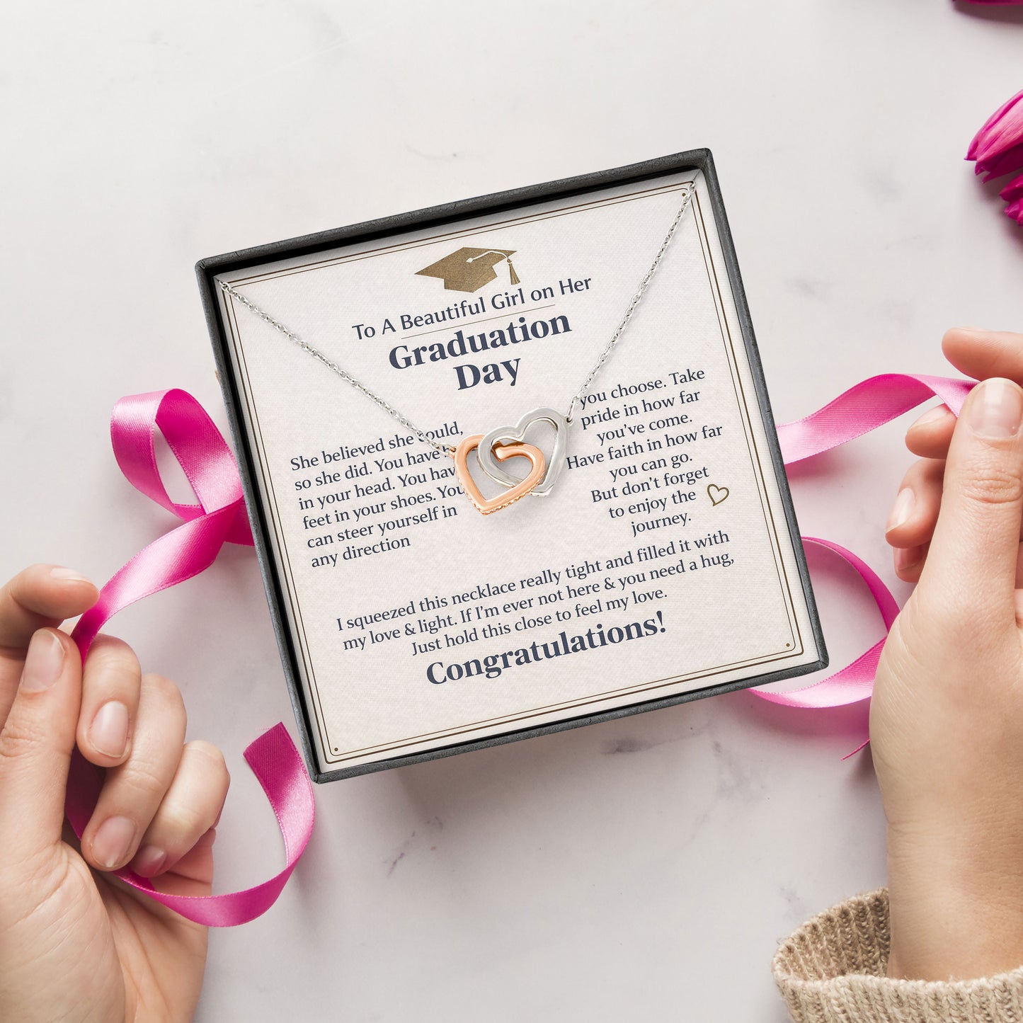 To My Beautiful Girl on Her Graduation Day Necklace