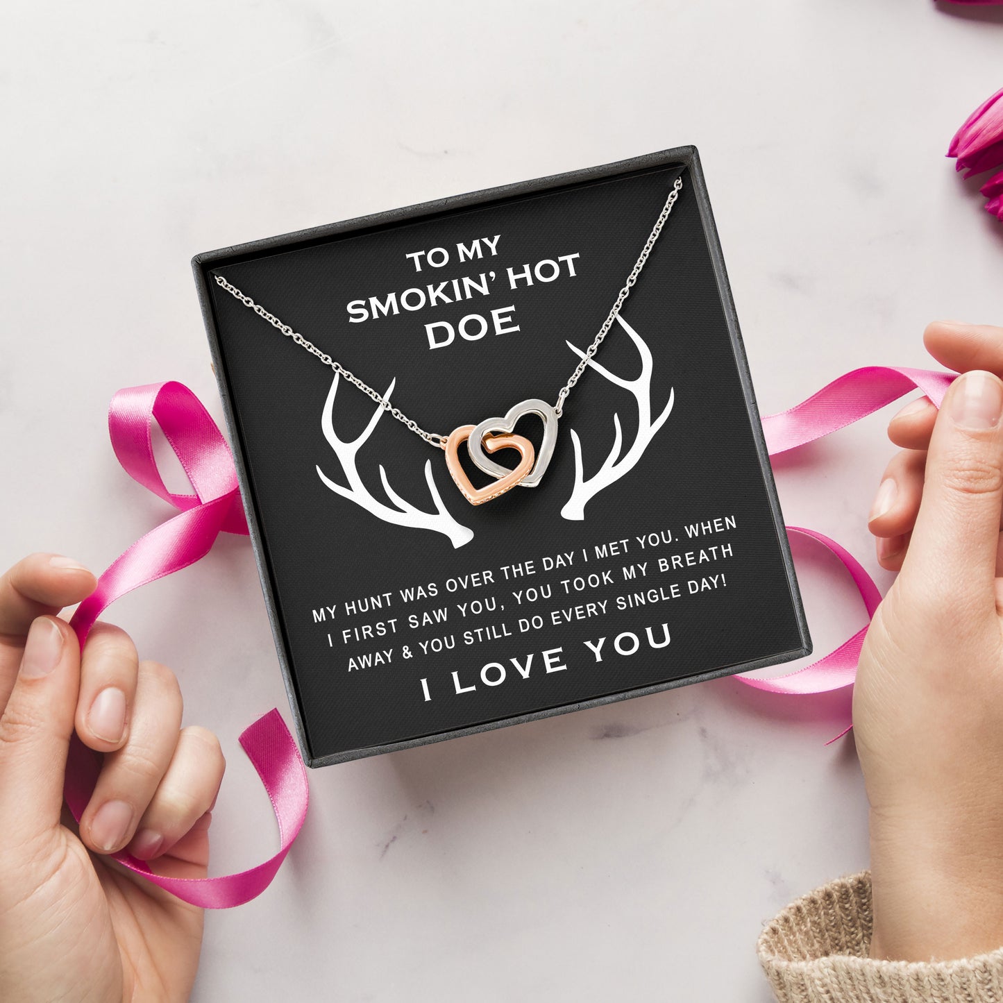 To My Smokin' Hot Doe Necklace Message Card