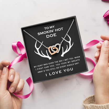 To My Smokin' Hot Doe Necklace Message Card
