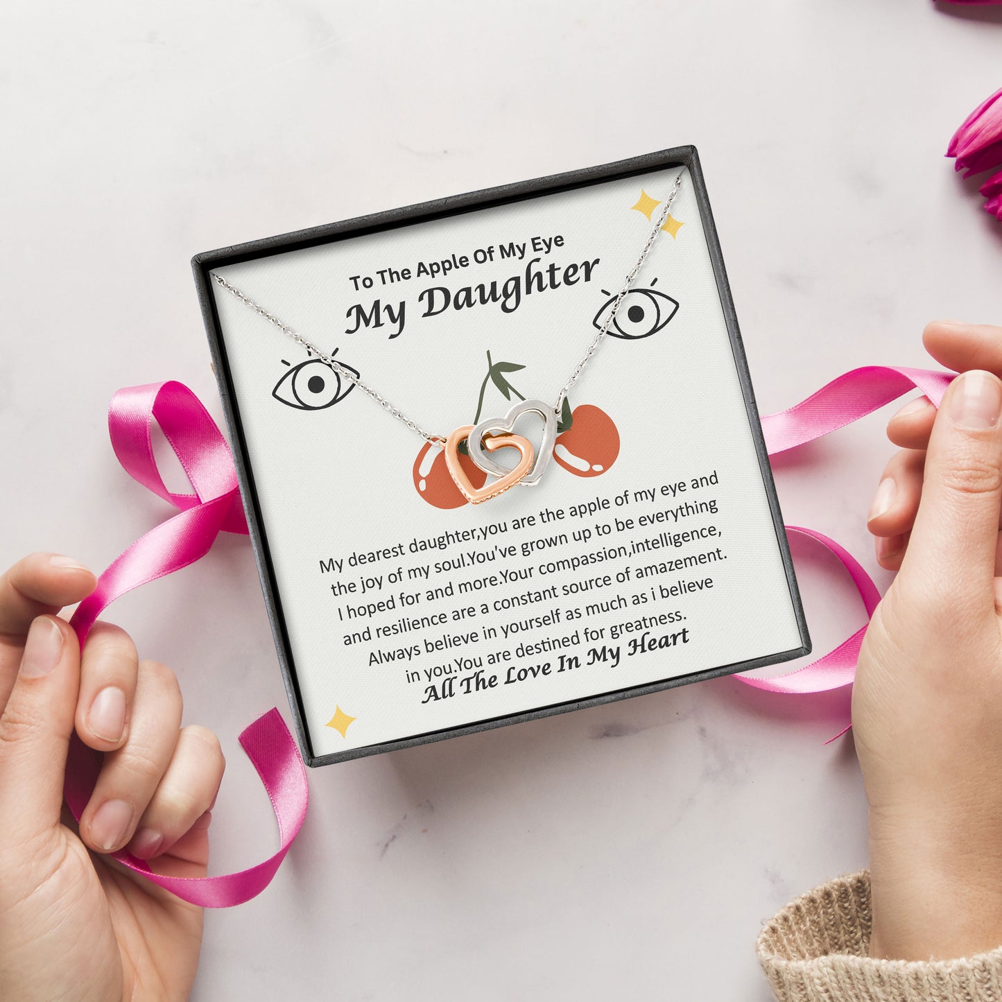 To My Daughter Necklace Gifts