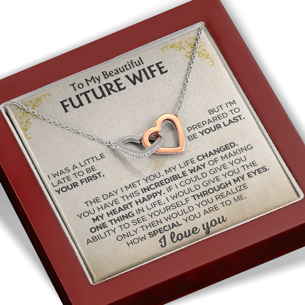 To My Beautiful Wife Necklace Gift From Husband