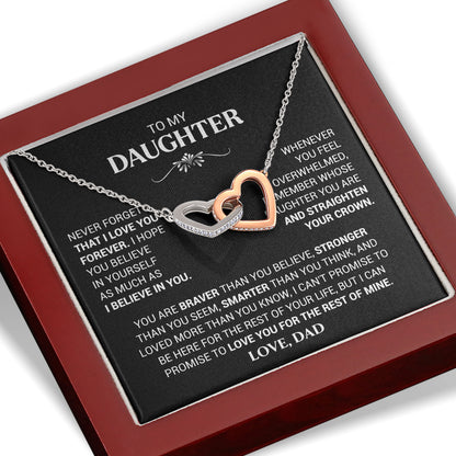 To My Daughter Necklace Gifts From Dad