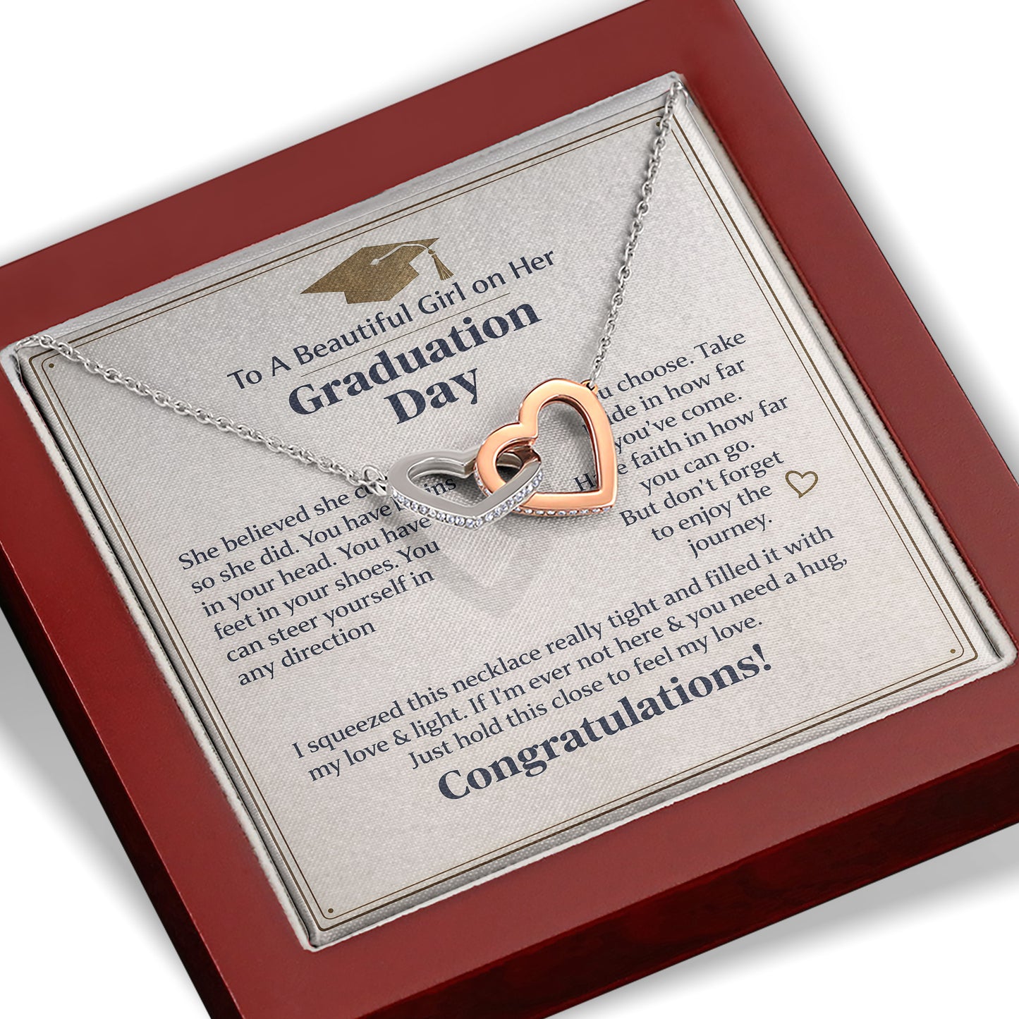 To My Beautiful Girl on Her Graduation Day Necklace