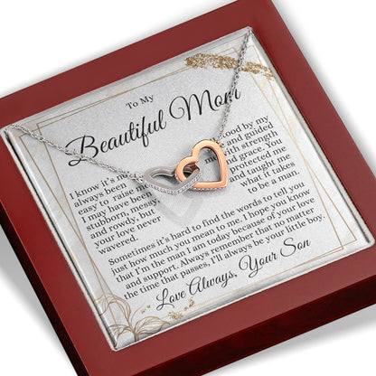 To My Beautiful Mom Meaningful Gift Necklace