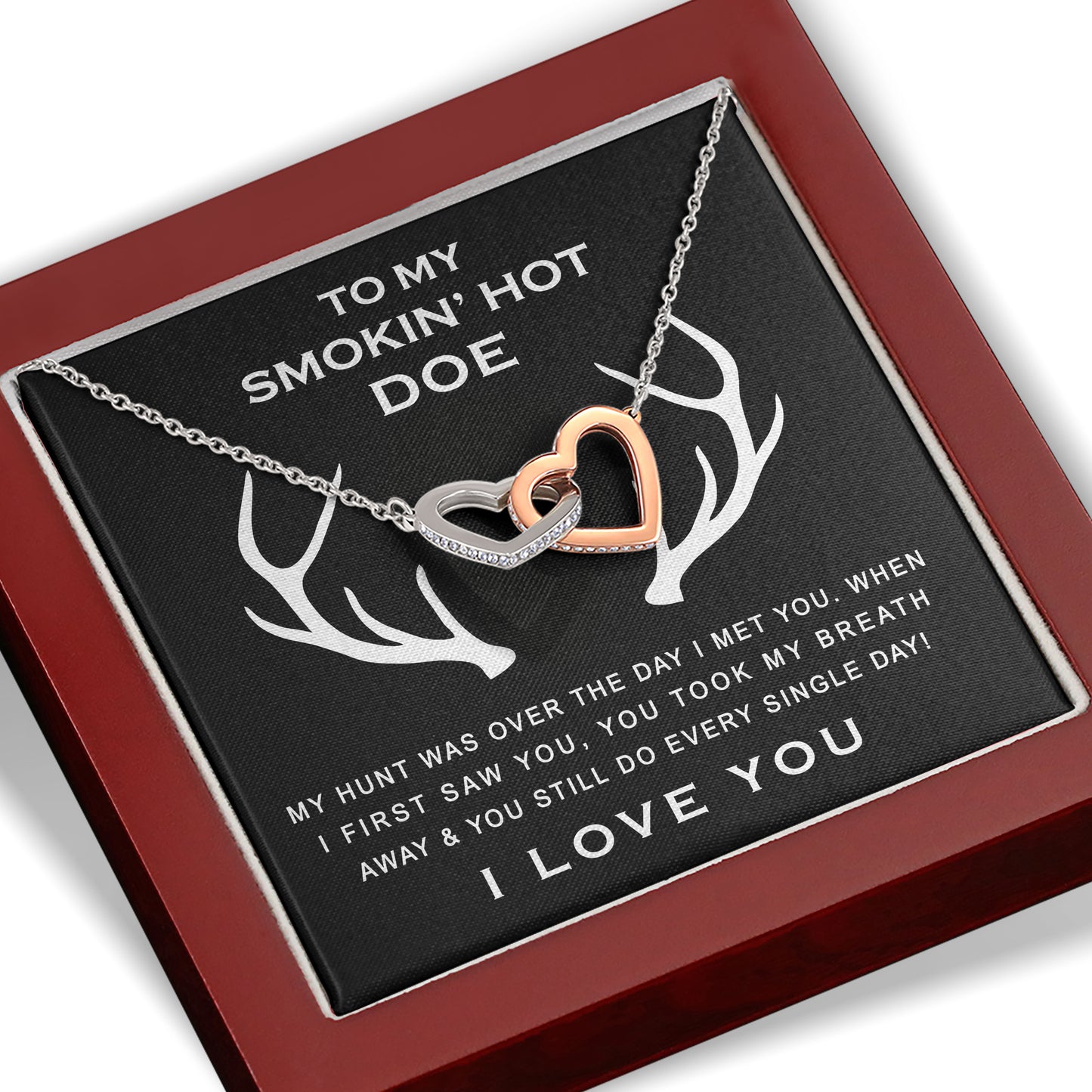 To My Smokin' Hot Doe Necklace Message Card