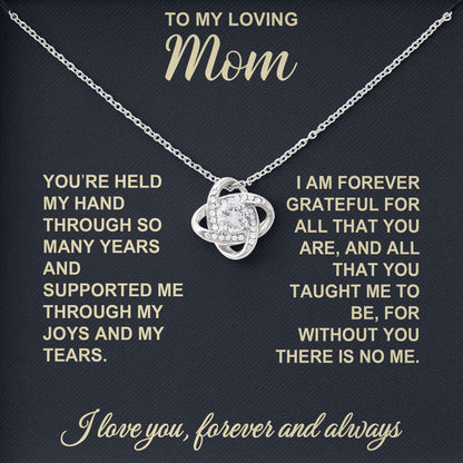 To My Loving Mom Necklace Mother's Day, Anniversary Present, Birthday Anniversary Gift Idea