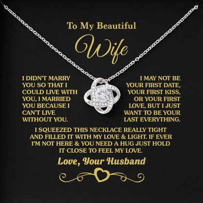 To My Beautiful Wife 925 Sterling Silver Necklace