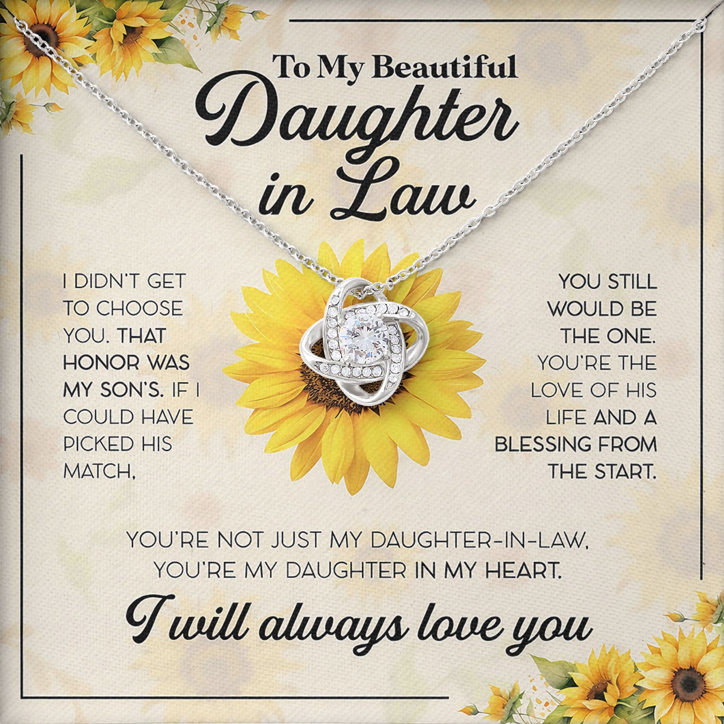 To My Beautiful Daughter In Law Necklace