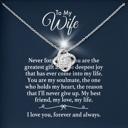 To My Wife Necklace Valentine’s Day Gift for Girlfriend, Fiancée