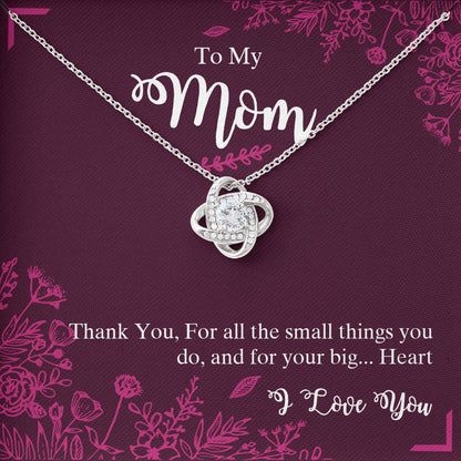 To My Mom Necklace, Sentimental Mother's Day Gift for Mom, Unique Moms Birthday Gift Ideas