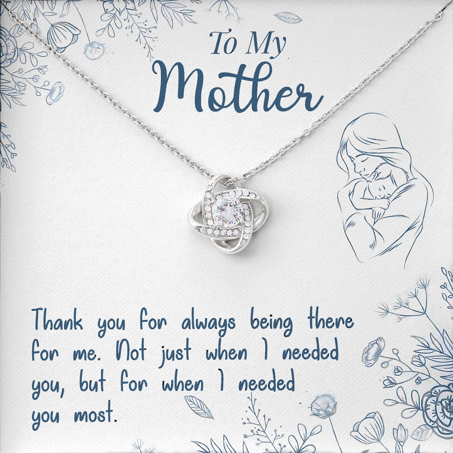 To My Mother Necklace, Sentimental Mother's Day Gift for Mom, Moms Birthday Gifts Idea