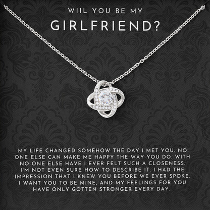 To My Girlfriend Necklace Gift Box with Sentimental Message Card From Boyfriend