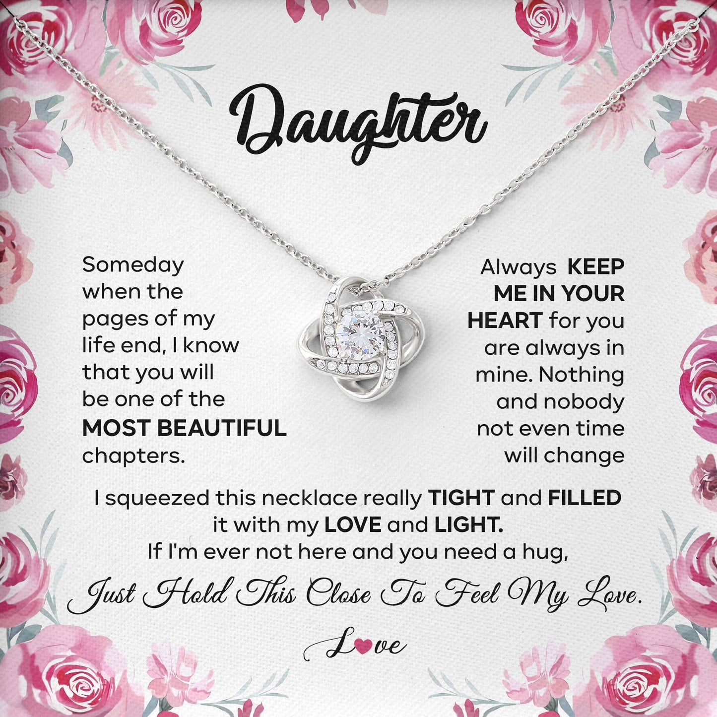 To My Daughter Necklace from Mom with Love