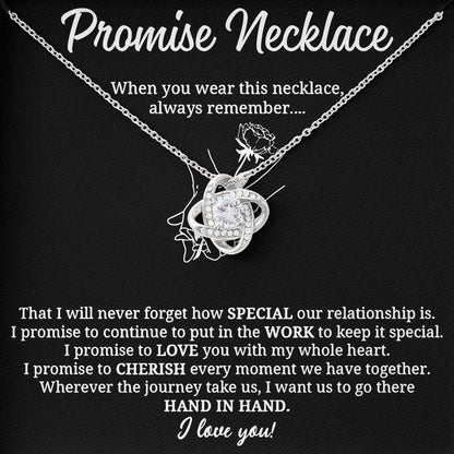 Promise Necklace Jewelry Gift with Message Card and Gift Box