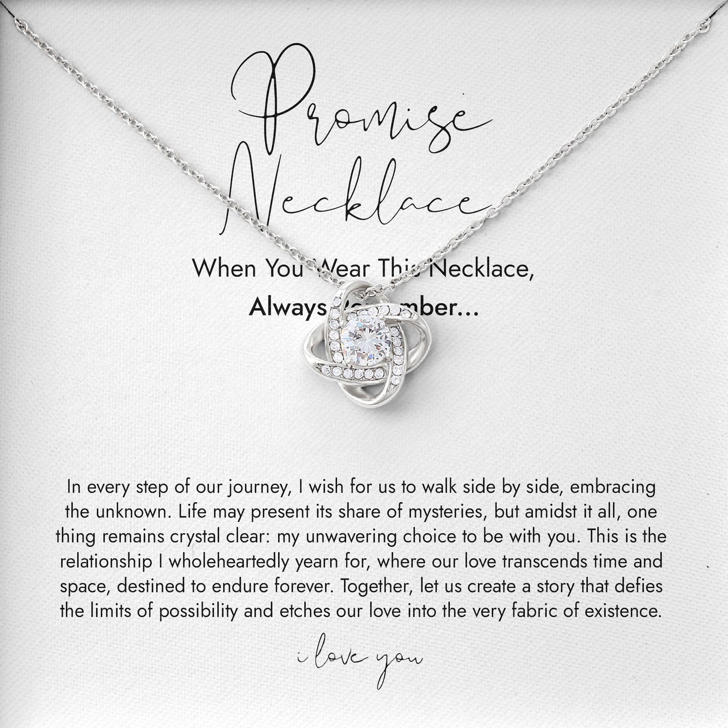 Promise Necklace for Wife Anniversary Birthday Gift
