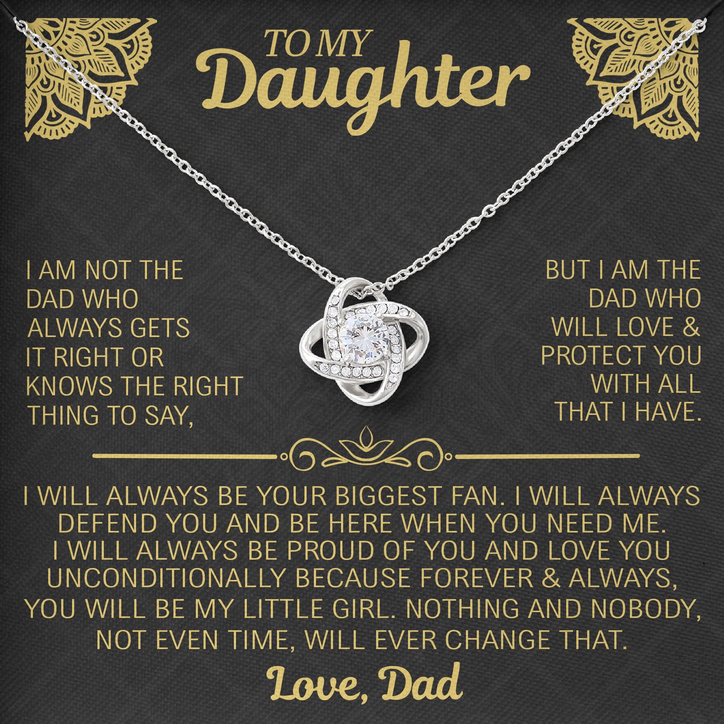 To My Daughter Graduation Necklace Gift