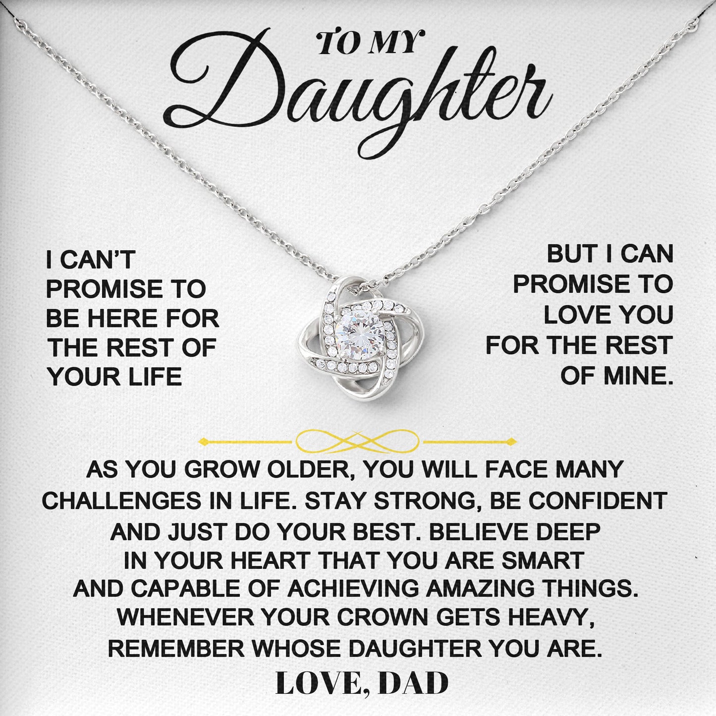To My Daughter Birthday Necklace Jewelry From Dad