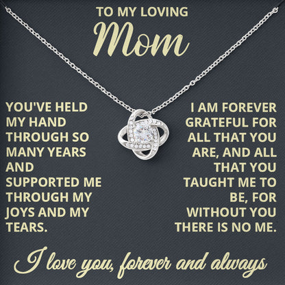 To My Loving Mom Necklace, Mother Gift, Valentine's Day Birthday Gifts Ideas