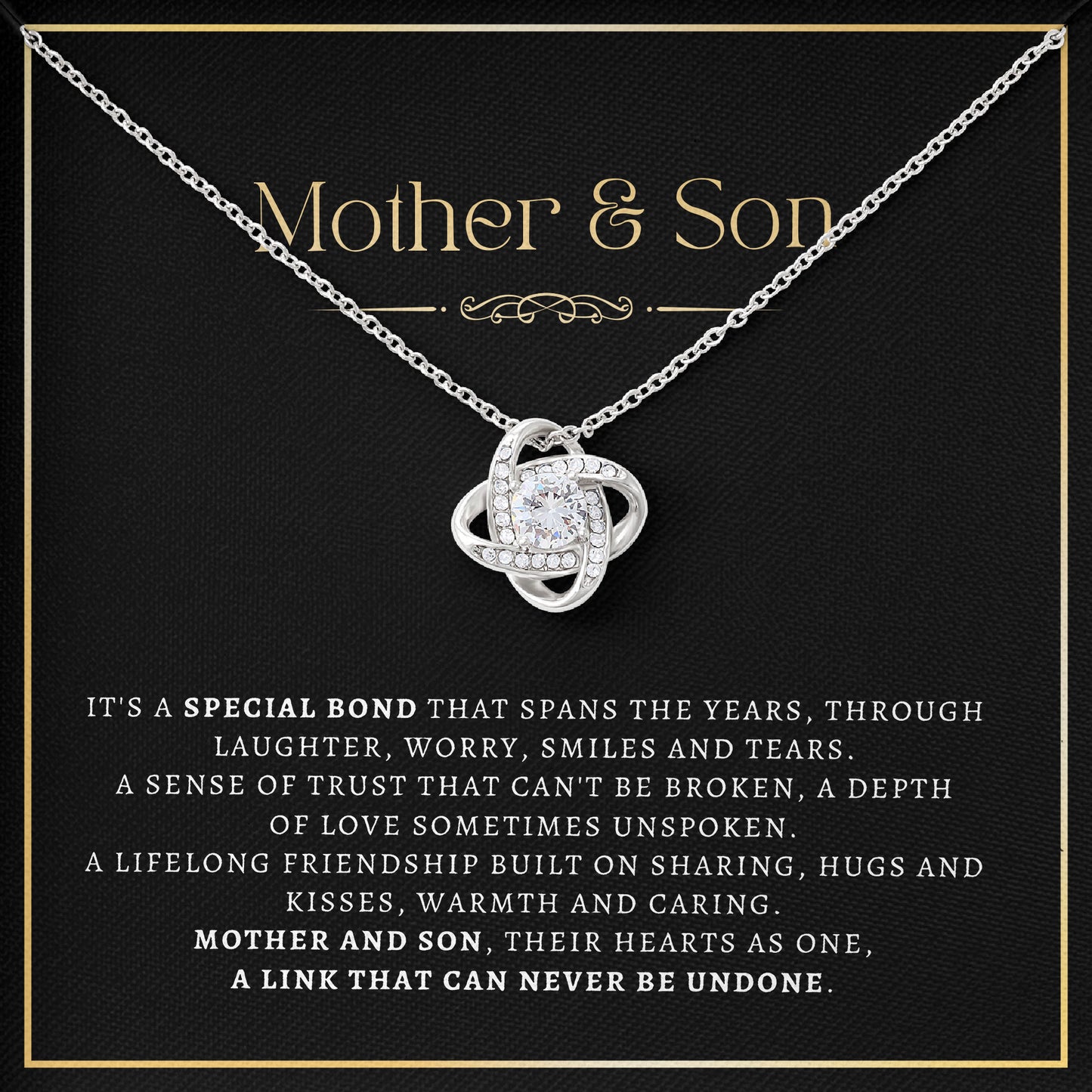 To My Mom Necklace, Mother Gift, Valentine's Day Birthday Gifts Ideas From Son