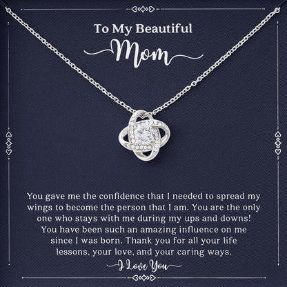 To My Beautiful Mom Necklace, Valentine's Day, Mother Gift, Birthday Gifts Ideas From Son Daughter