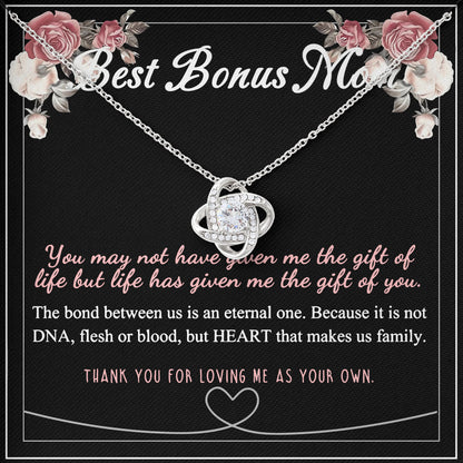 To My Best Bonus Mom Necklace, Mother Gift, Valentine's Day Birthday Gifts Ideas, Loving Mother Keepsake